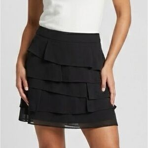 Pure Alfred Sung Ruffled Mini Skirt